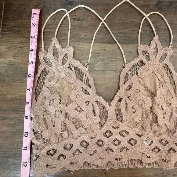 Free People Nude Adella Longline Bralette size S - Picture 7 of 7